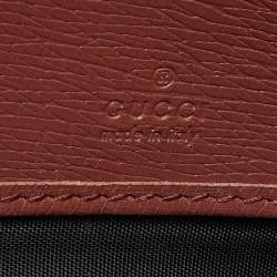 Gucci Brown Brick Leather Interlocking G Continental Wallet
