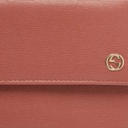Gucci Brown Brick Leather Interlocking G Continental Wallet