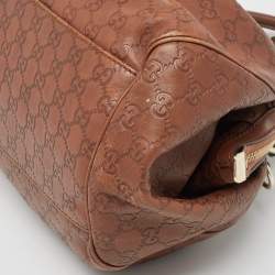 Pre Owned Gucci Brown Guccissima Leather Medium Sukey Satchel