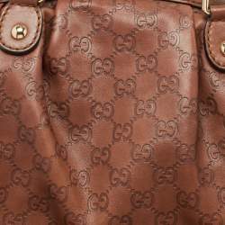 Pre Owned Gucci Brown Guccissima Leather Medium Sukey Satchel