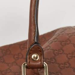 Pre Owned Gucci Brown Guccissima Leather Medium Sukey Satchel