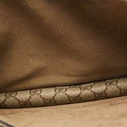 Pre Owned Gucci Beige GG Supreme Canvas and Suede Medium Dionysus Shoulder Bag