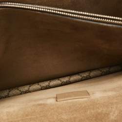 Pre Owned Gucci Beige GG Supreme Canvas and Suede Medium Dionysus Shoulder Bag