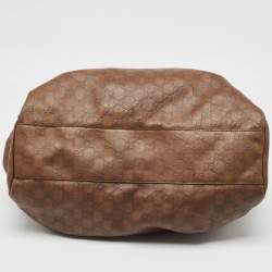 Pre Owned Gucci Brown Guccissima Leather Large Sukey Tote