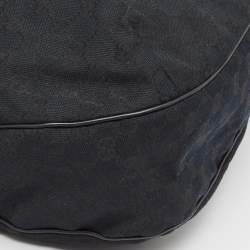 Pre Owned Gucci Black GG Canvas and Leather New Ladies Web Hobo