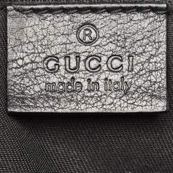 Pre Owned Gucci Black GG Canvas and Leather New Ladies Web Hobo