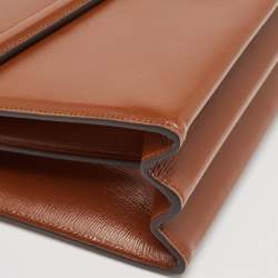 Pre Owned Gucci Brown Leather Sylvie 1969 Top Handle Bag