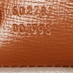 Pre Owned Gucci Brown Leather Sylvie 1969 Top Handle Bag