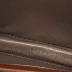 Pre Owned Gucci Brown Leather Sylvie 1969 Top Handle Bag