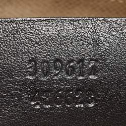 Pre Owned Gucci Black Micro Guccissima Patent Leather Nice Dome Satchel