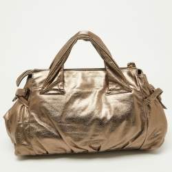 Gucci Metallic Gold Leather Hysteria Tote