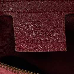 Pre Owned Gucci Pink GG Canvas and Leather Horsebit Handle Hobo