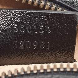 Pre Owned Gucci Black Matelassé Leather Mini GG Marmont Round Shoulder Bag