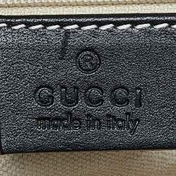 مملوكة مسبقًا حقيبة يد توتس غوتشي سوكي جلد وكانفاس جي جي بيج/ذهبي ميتاليك متوسطة 