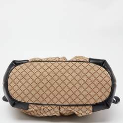 مملوكة مسبقًا حقيبة يد توتس غوتشي سوكي جلد وكانفاس جي جي بيج/ذهبي ميتاليك متوسطة 