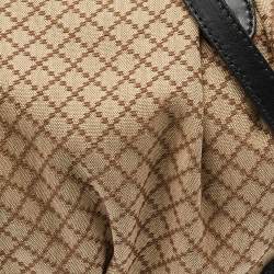 مملوكة مسبقًا حقيبة يد توتس غوتشي سوكي جلد وكانفاس جي جي بيج/ذهبي ميتاليك متوسطة 