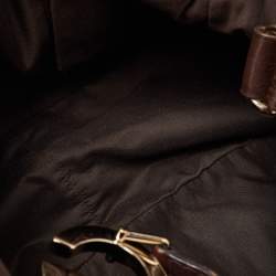 Pre Owned Gucci Beige/Brown GG Canvas and Leather Charlotte Hobo