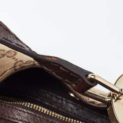 Pre Owned Gucci Beige/Brown GG Canvas and Leather Charlotte Hobo