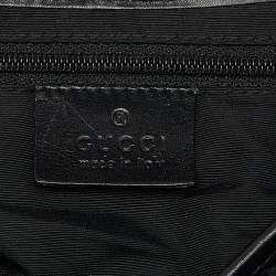 مملوكة مسبقًا Gucci Black GG Canvas and Leather Jackie O Hobo