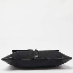 مملوكة مسبقًا Gucci Black GG Canvas and Leather Jackie O Hobo