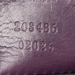 Pre Owned Gucci Burgundy Patent Leather Small Hysteria Hobo