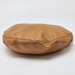 مملوكة مسبقًا Gucci Beige Leather Zip Hobo