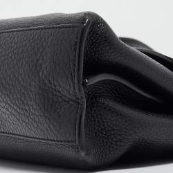 Pre Owned Gucci Black Leather Small Bamboo Daily Top Handle Bag