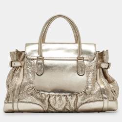 Gucci Gold Guccissima Leather Large Queen Satchel