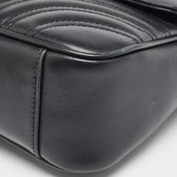 Pre Owned حقيبة كتف غوتشي جي جي مارمونت جلد ماتيلاسيه بيج صغيرة