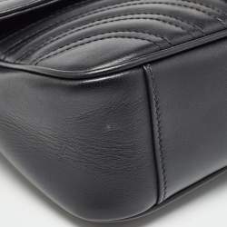 Pre Owned حقيبة كتف غوتشي جي جي مارمونت جلد ماتيلاسيه بيج صغيرة