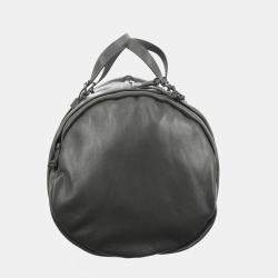 Gucci Grey Leather Tonal Double GG Large Duffle Bag