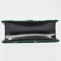 Pre Owned Gucci Multicolor Floral Jacquard Mini Sylvie Top Handle Bag