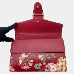 Gucci Red Leather Dionysus Blooms Chain Shoulder Bag