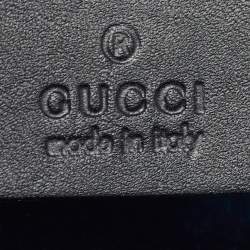 Pre Owned Gucci Red/Black Suede and Patent Leather Small  Ophidia Shoulder Bag