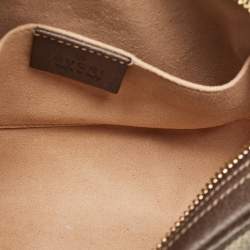 Pre Owned Gucci Beige/Brown GG Supreme Canvas and Leather Ophidia Belt Bag
