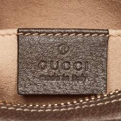 Pre Owned Gucci Beige/Brown GG Supreme Canvas and Leather Ophidia Belt Bag