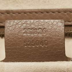 Pre Owned Gucci Beige Leather 1973 Flap Tote