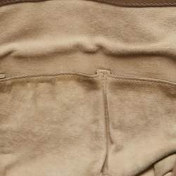 Pre Owned Gucci Beige Leather 1973 Flap Tote