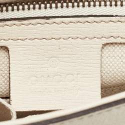 Gucci Off White Leather Bright Bit Clutch