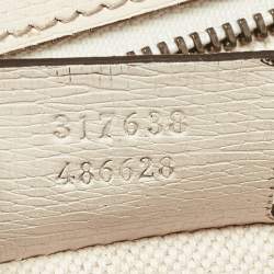 Gucci Off White Leather Bright Bit Clutch