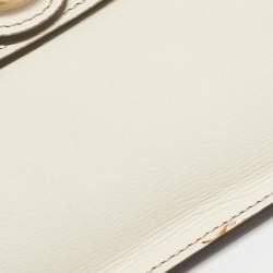 Gucci Off White Leather Bright Bit Clutch
