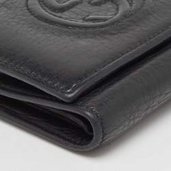 Gucci Black Leather Soho Trifold Wallet