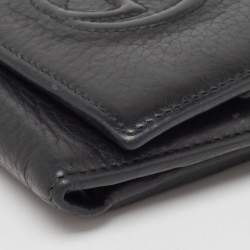 Gucci Black Leather Soho Trifold Wallet