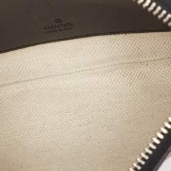 Gucci Beige GG Supreme Canvas Snake Print Wristlet Pouch