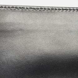 Pre Owned Gucci Black Guccissima Leather Medium Padlock Shoulder Bag