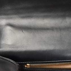 Pre Owned Gucci Black Guccissima Leather Medium Padlock Shoulder Bag