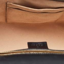 Pre Owned Gucci Black Guccissima Leather Medium Padlock Shoulder Bag