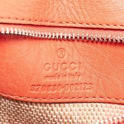 Pre Owned Gucci Orange Leather Large Bamboo Daily Top Handle Bag