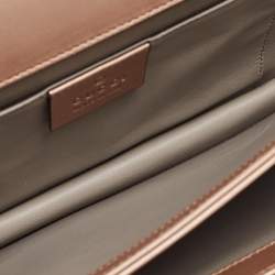 مملوكة مسبقًا Gucci Rose Gold Leather Crystals Broadway Clutch Bag