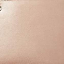 مملوكة مسبقًا Gucci Rose Gold Leather Crystals Broadway Clutch Bag
